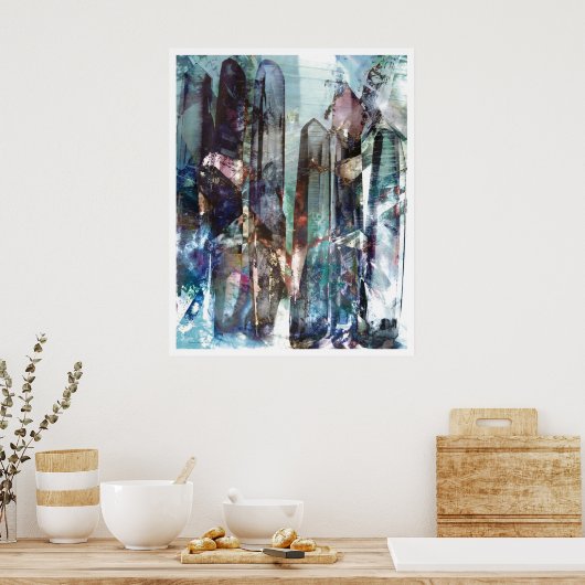 Crystalline Abstract 2 Poster (Keuken)
