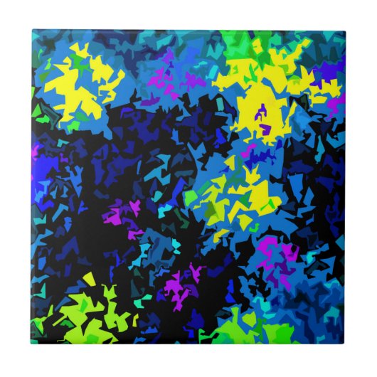 Crystallized Paint Splatter - Koel kleuren Tegeltje (Voorkant)