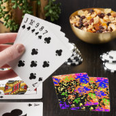 Crystallized Verf Splatter - Warm Colors Pokerkaarten (Insitu)