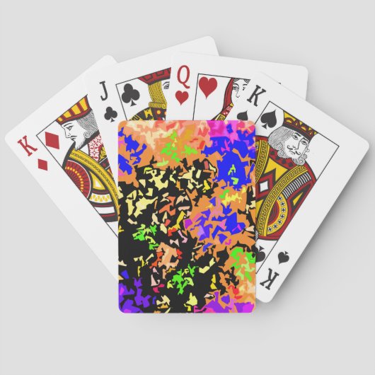 Crystallized Verf Splatter - Warm Colors Pokerkaarten (Achterkant)