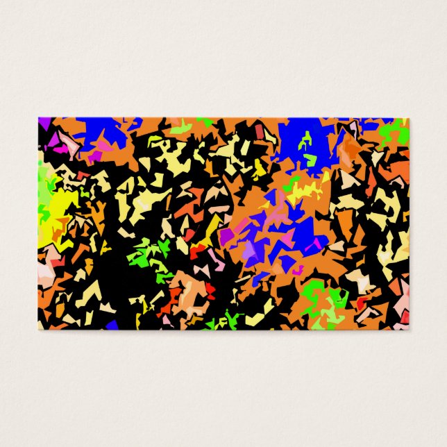 Crystallized Verf Splatter - Warm Colors Visitekaartje (Voorkant)