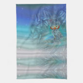 Crystallized Winter Mode Owl Kitchen Towel Theedoek (Verticaal)