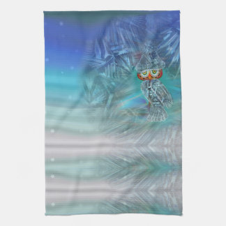 Crystallized Winter Mode Owl Kitchen Towel Theedoek