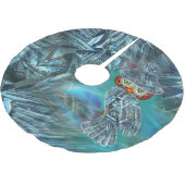 Crystallized Winter Mode Owl Tree Skirt Kerstboom Rok (Gekanteld)
