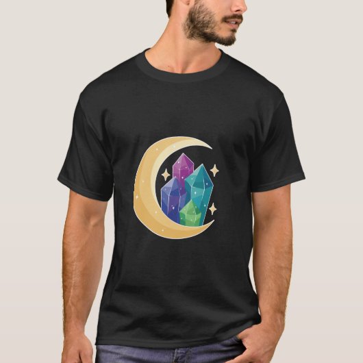 Crystals and Cresent Moon T-Shirt (Voorkant)