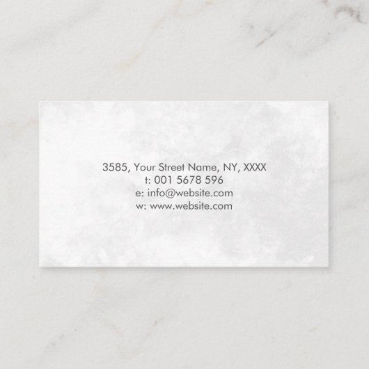 Crystals-cluster - zwart en wit visitekaartje (Achterkant)