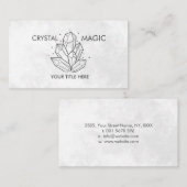 Crystals-cluster - zwart en wit visitekaartje (Voorkant / Achterkant)