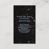 *~* Crystals Cosmos Astrology Stars Moon Luna Visitekaartje (Achterkant)