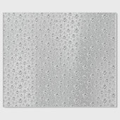 Crystals Diamond White Grey Silver Metallic Bridal Cadeaupapier (Vlak)