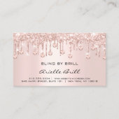 Crystals Drijft Roos Roze nazorginstructies Visitekaartje (Voorkant)