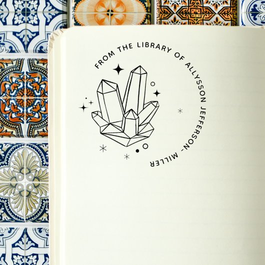 Crystals Elegant Custom Name uit de bibliotheek va Rubberstempel
