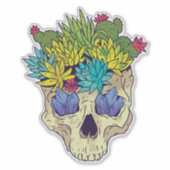 Crystals en Succulenten Sticker (Voorkant)