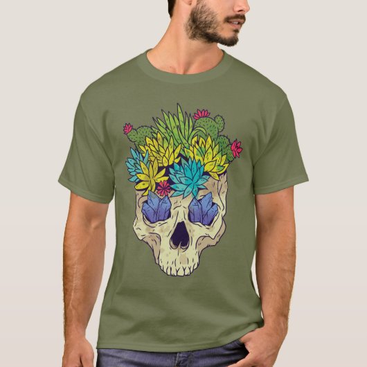 Crystals en Succulenten T-shirt (Voorkant)