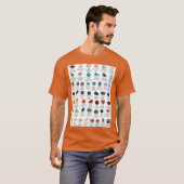 crystals gemstones identification Premium retro T-shirt (Voorkant volledig)