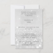 Crystals HoeDown Country Party Grey Gold Glitter Kaart (Achterkant)