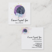 *~* Crystals Moon Sky Cosmos Stars Universe Vierkante Visitekaartje (Voorkant / Achterkant)