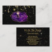 *~* Crystals Moon Stars Cosmos Astrologie Visitekaartje (Voorkant / Achterkant)