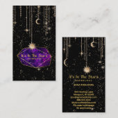*~* Crystals Moon Stars Sun Astrologie Visitekaartje (Voorkant / Achterkant)