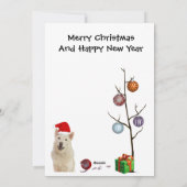 Crystal's Naughty List - Husky Dog Christmas Flat Feestdagenkaart (Achterkant)