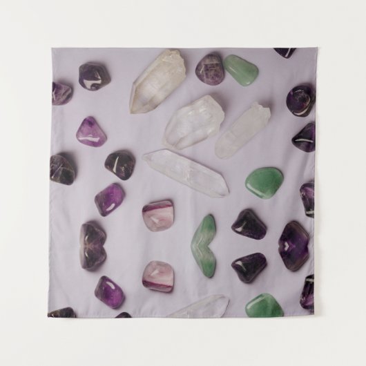 Crystals Pareltjes Yoga Energy Wall Art Wandkleed (Voorkant)
