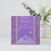 CRYSTALS Quinceanera INVITATIONS PAARS Kaart (Staand voorkant)