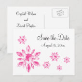 Crystal's Save the Date-ansichtkaart Aankondigingskaart (Voorkant / Achterkant)