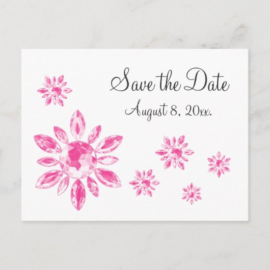 Crystal's Save the Date-ansichtkaart Aankondigingskaart (Voorkant)