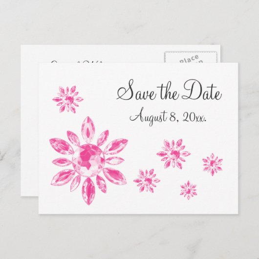 Crystal's Save the Date Briefkaart (Voorkant / Achterkant)
