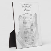 Crystals Spa Salon Services Menu Fotoplaat (Zijkant)