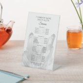 Crystals Spa Salon Services Menu Reclamebord Met Voetstuk (Insitu)