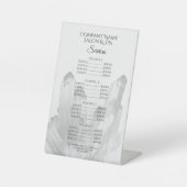 Crystals Spa Salon Services Menu Reclamebord Met Voetstuk (Voorkant)