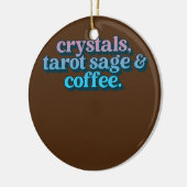 Crystals Tarot Sage en coffee Crystal Collector Keramisch Ornament (Links)