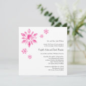 Crystal's Wedding Invitation (wit) Kaart (Staand voorkant)