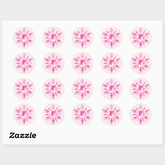 Crystal's Wedding Sticker (roze) (Vel)