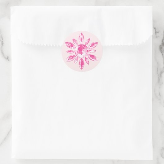 Crystal's Wedding Sticker (roze) (Tas)