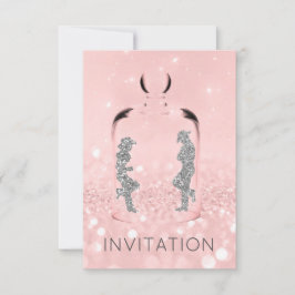 Crystals Western Land Partij Glitter Pink Grey Kaart