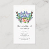 Crystals Yoga Energy Healer Psychic Reiki Spa Visitekaartje (Achterkant)