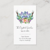 Crystals Yoga Energy Healer Psychic Reiki Spa Visitekaartje (Voorkant)