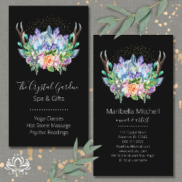 Crystals Yoga Energy Healer Psychic Reiki Spa Visitekaartje