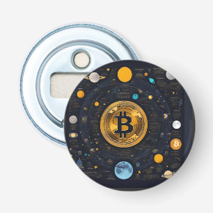 Crytpo - Bitcoin shirt - Maantijd AI Button Flesopener