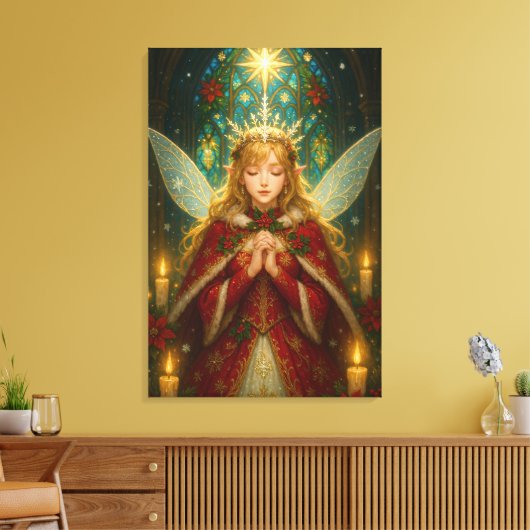 CS001_Charming Fairy - Christmas Edition #1 Canvas Afdruk (Insitu (Woonkamer))