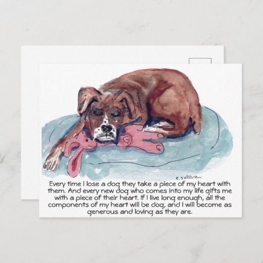 CS.82 waterverf het Schilderen Pup & het Helen Ver Briefkaart (Voorkant / Achterkant)