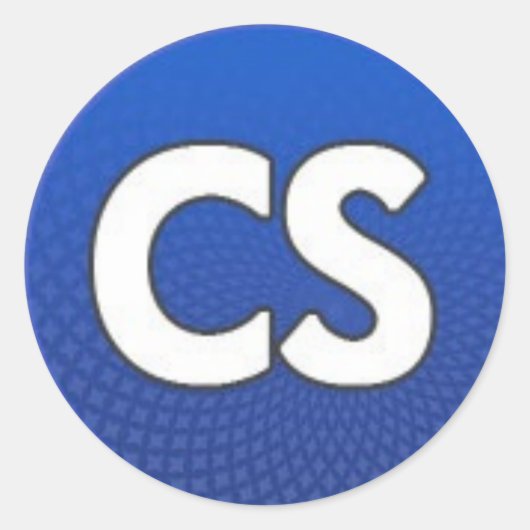 CS Blue Sphere Ronde Sticker (Voorkant)