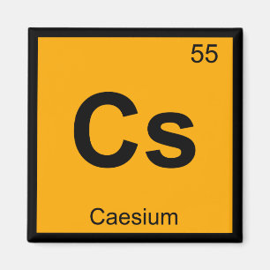 Cs - Caesium Chemistry Periodic Table Symbol Magneet