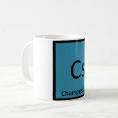 Cs - Champosaurus Dinosaur Element Symbool Koffiemok (Voorkant links)