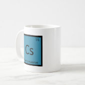 Cs - Champosaurus Dinosauriër Elementsymbool Koffiemok (Voorkant links)
