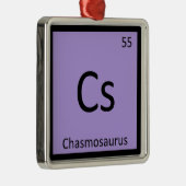 Cs - Chasmosaurus Dinosaur Chemistry Element Metalen Ornament (Rechts)