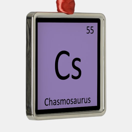 Cs - Chasmosaurus Dinosaur Chemistry Element Metalen Ornament (Rechts)