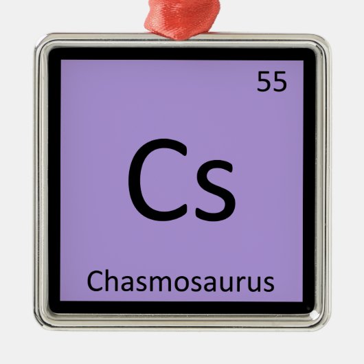 Cs - Chasmosaurus Dinosaur Chemistry Element Metalen Ornament (Voorkant)