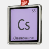 Cs - Chasmosaurus Dinosaur Chemistry Element Metalen Ornament (Links)